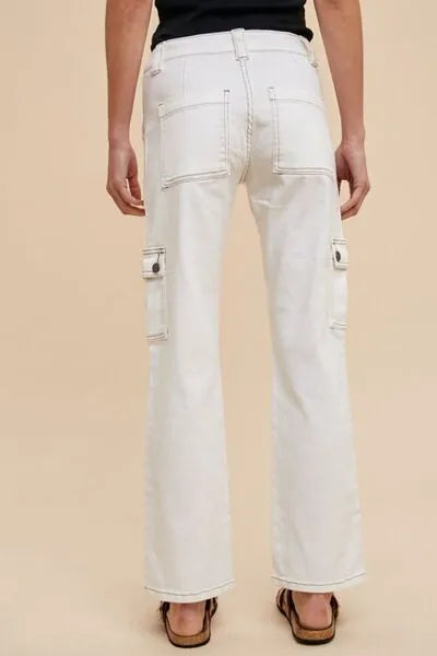 Annie Wear Straight Leg Jeans with Cargo Pockets - Reed + Raven