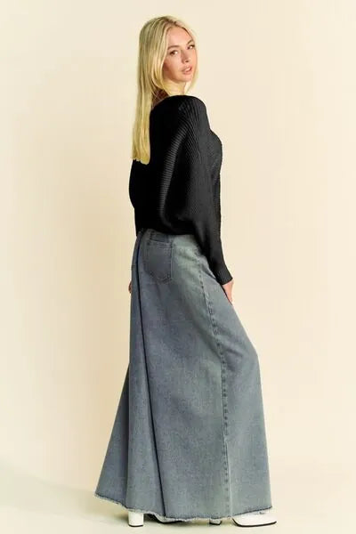 Davi & Dani Round Neck Batwing Sleeve Sweater - Reed + Raven