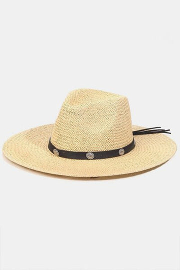 Fame Belt Strap Straw Hat - Reed + Raven