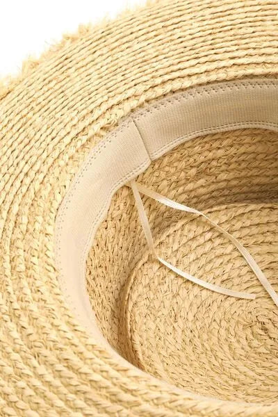 Fame Cutout Woven Straw Hat - Reed + Raven