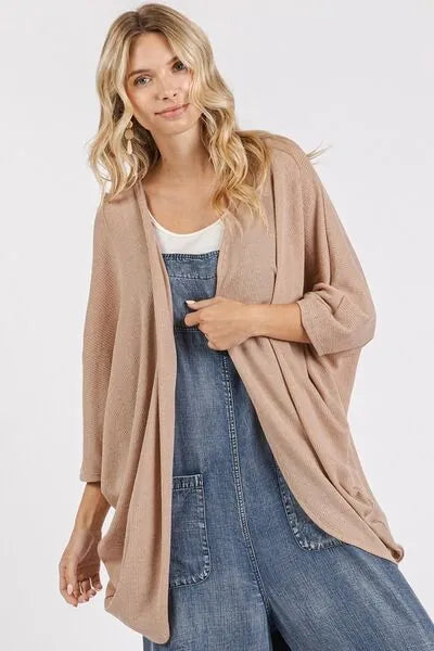 Mittoshop Open Front Batwing Sleeve Cardigan - Reed + Raven