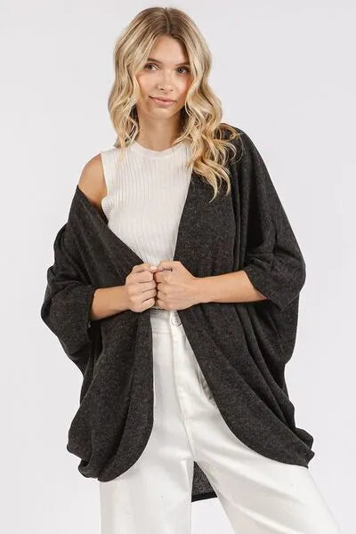 Mittoshop Open Front Batwing Sleeve Cardigan - Reed + Raven