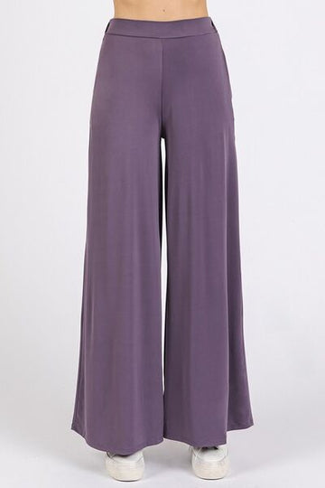 Mittoshop Yoga Air Stretch Elastic Waist Wide Leg Pants - Reed + Raven