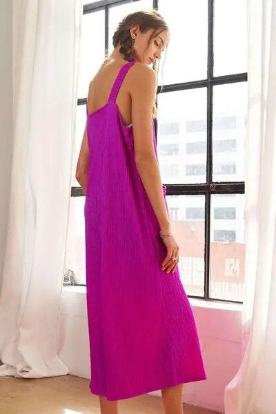 ADORA Textured Wide - Leg Jumpsuit - Reed + Raven