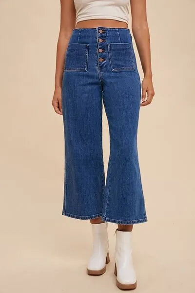 Annie Wear Button Fly High Waist Jeans - Reed + Raven