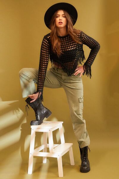 Annie Wear Straight Leg Jeans with Cargo Pockets - Reed + Raven