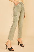Annie Wear Straight Leg Jeans with Cargo Pockets - Reed + Raven