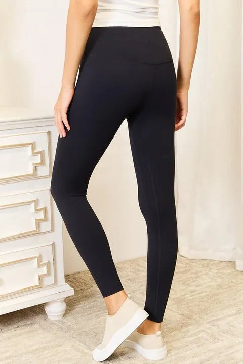 Double Take Wide Waistband Sports Leggings - Reed + Raven