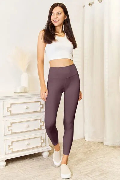 Double Take Wide Waistband Sports Leggings - Reed + Raven