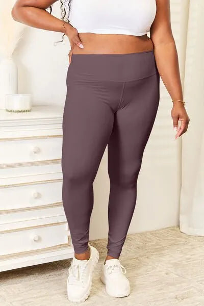 Double Take Wide Waistband Sports Leggings - Reed + Raven