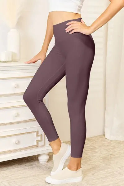 Double Take Wide Waistband Sports Leggings - Reed + Raven