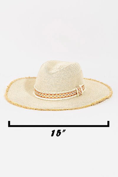 Fame Geometric Raw Hem Hat - Reed + Raven