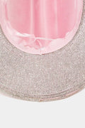 Fame Pave Rhinestone Trim Faux Suede Hat - Reed + Raven
