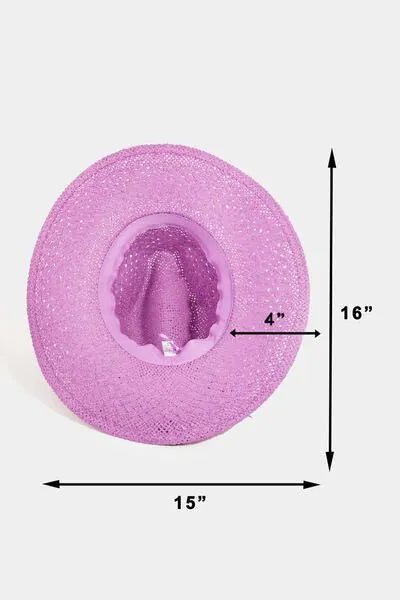 Fame Straw Braided Sun Hat - Reed + Raven