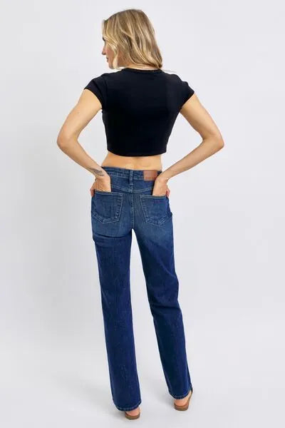 Judy Blue Full Size Tummy Control Straight Jeans Plus Size - Reed + Raven
