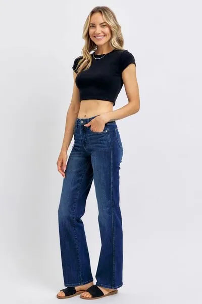 Judy Blue Full Size Tummy Control Straight Jeans Plus Size - Reed + Raven