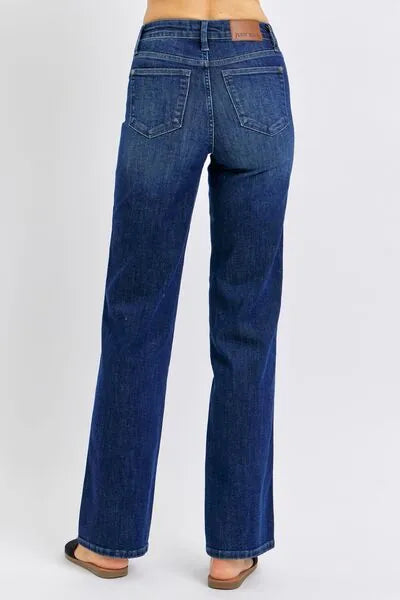 Judy Blue Full Size Tummy Control Straight Jeans Plus Size - Reed + Raven