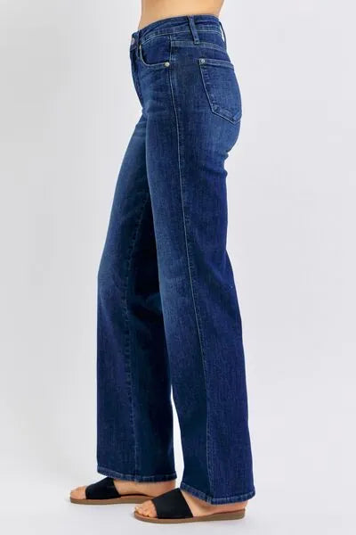 Judy Blue Full Size Tummy Control Straight Jeans Plus Size - Reed + Raven