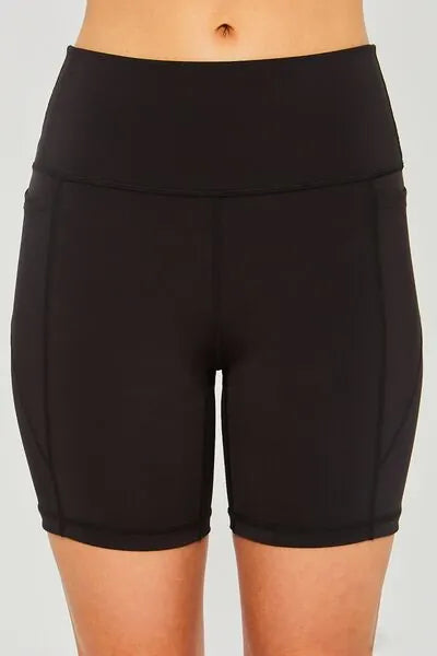 Love Tree High Waist Seam Detail Active Shorts - Reed + Raven
