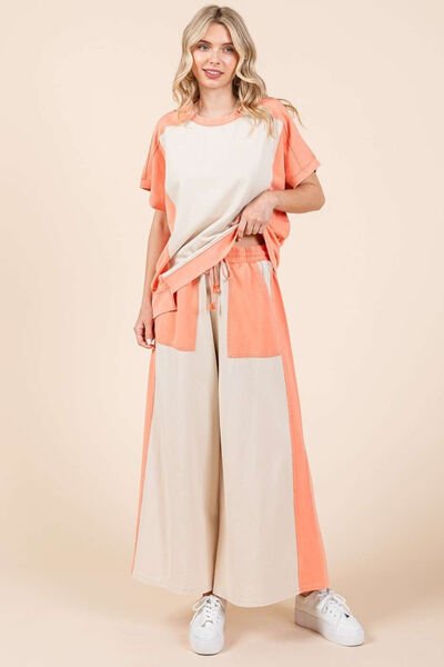 Mittoshop Color Block Wide Leg Pants - Reed + Raven