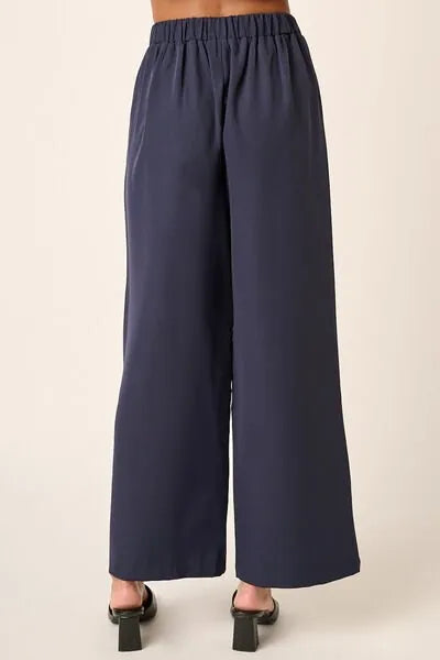 Mittoshop Inverted Pleat Detail Wide Leg Pants - Reed + Raven