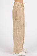 Mittoshop Mineral Wash Drawstring Elastic Waist Pants - Reed + Raven