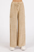 Mittoshop Mineral Wash Drawstring Elastic Waist Pants - Reed + Raven