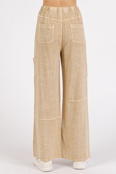 Mittoshop Mineral Wash Drawstring Elastic Waist Pants - Reed + Raven