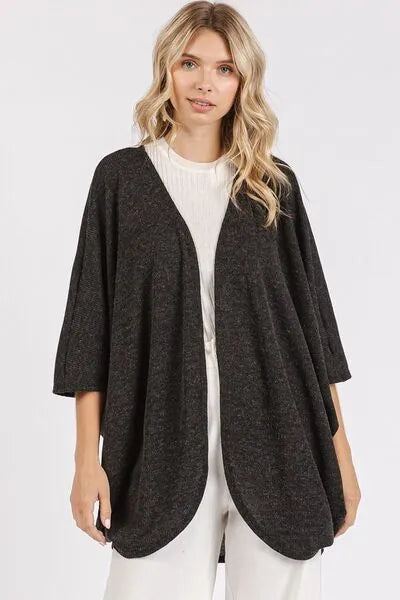 Mittoshop Open Front Batwing Sleeve Cardigan - Reed + Raven