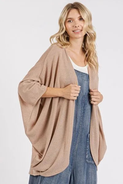 Mittoshop Open Front Batwing Sleeve Cardigan - Reed + Raven