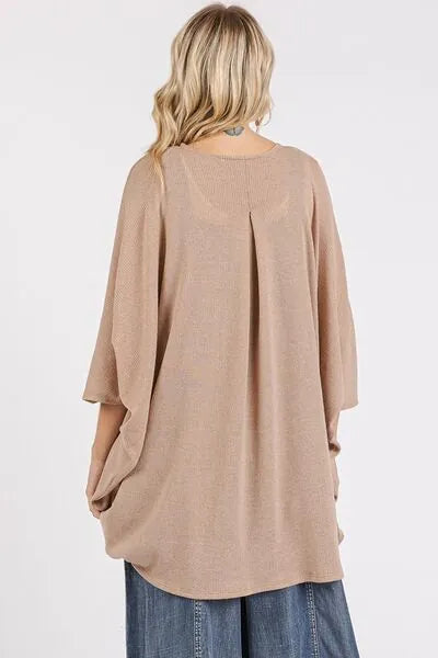 Mittoshop Open Front Batwing Sleeve Cardigan - Reed + Raven