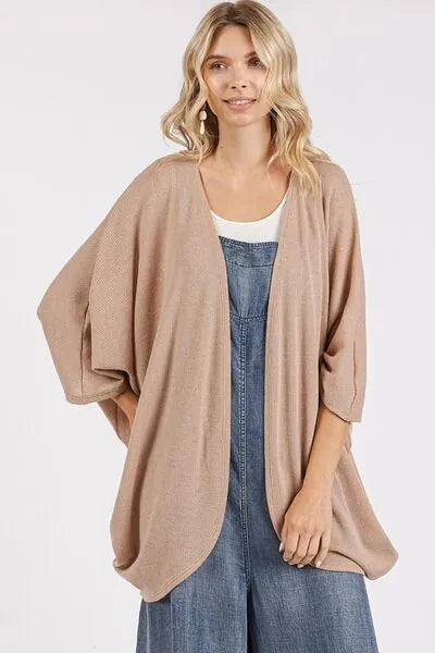Mittoshop Open Front Batwing Sleeve Cardigan - Reed + Raven