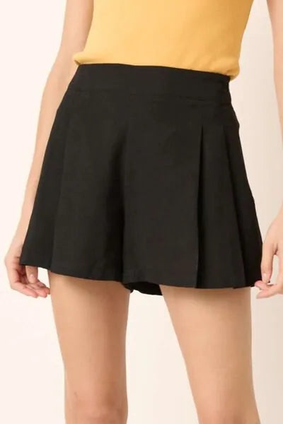 Mittoshop Side Invisible Zipper Pleated Shorts - Reed + Raven