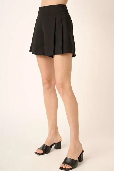 Mittoshop Side Invisible Zipper Pleated Shorts - Reed + Raven