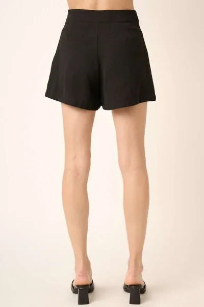 Mittoshop Side Invisible Zipper Pleated Shorts - Reed + Raven