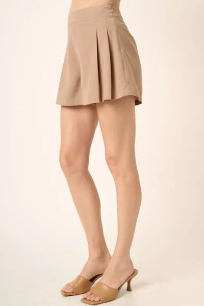 Mittoshop Side Invisible Zipper Pleated Shorts - Reed + Raven