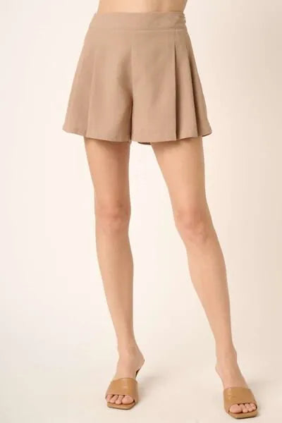 Mittoshop Side Invisible Zipper Pleated Shorts - Reed + Raven