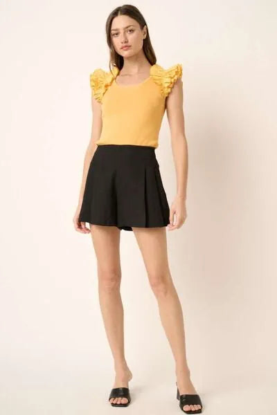 Mittoshop Side Invisible Zipper Pleated Shorts - Reed + Raven