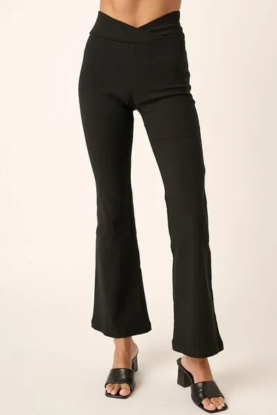 Mittoshop Surplice V Waist Flare Pants - Reed + Raven