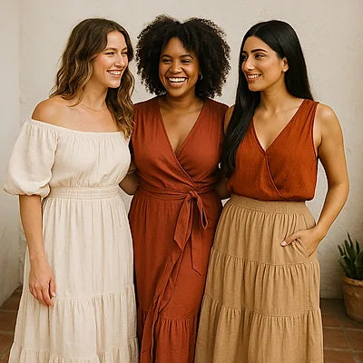 Customer styled boho maxi outfit image