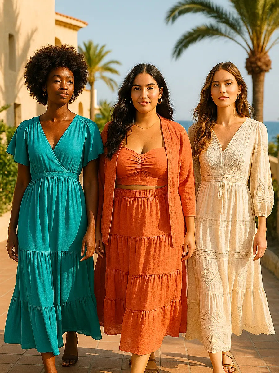 Vacation resort boho outfit card image