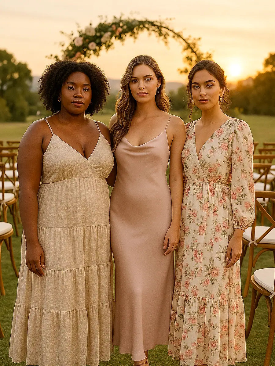 Wedding guest boho dress card image