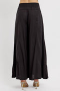 RISEN Shirring Detail Wide Leg Pants - Reed + Raven
