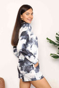 Shiny Tie - Dye Round Neck Top and Shorts Lounge Set - Reed + Raven