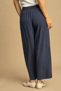Umgee Full Size High Waisted Embellished Linen Pants Plus Size - Reed + Raven