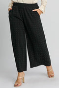 Umgee Full Size High Waisted Embellished Linen Pants Plus Size - Reed + Raven