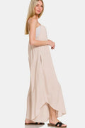 Zenana Spaghetti Strap Wide Leg Overalls with Pockets - Reed + Raven
